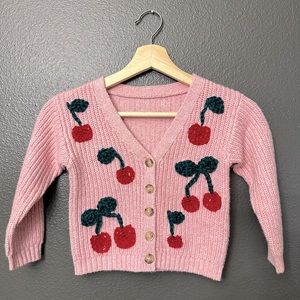 Custom Cherry Pink Cardigan